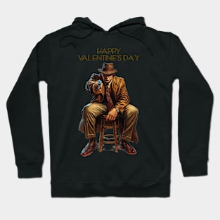 Happy Valentine’s Day. 1920’s art deco Gangster. Hoodie